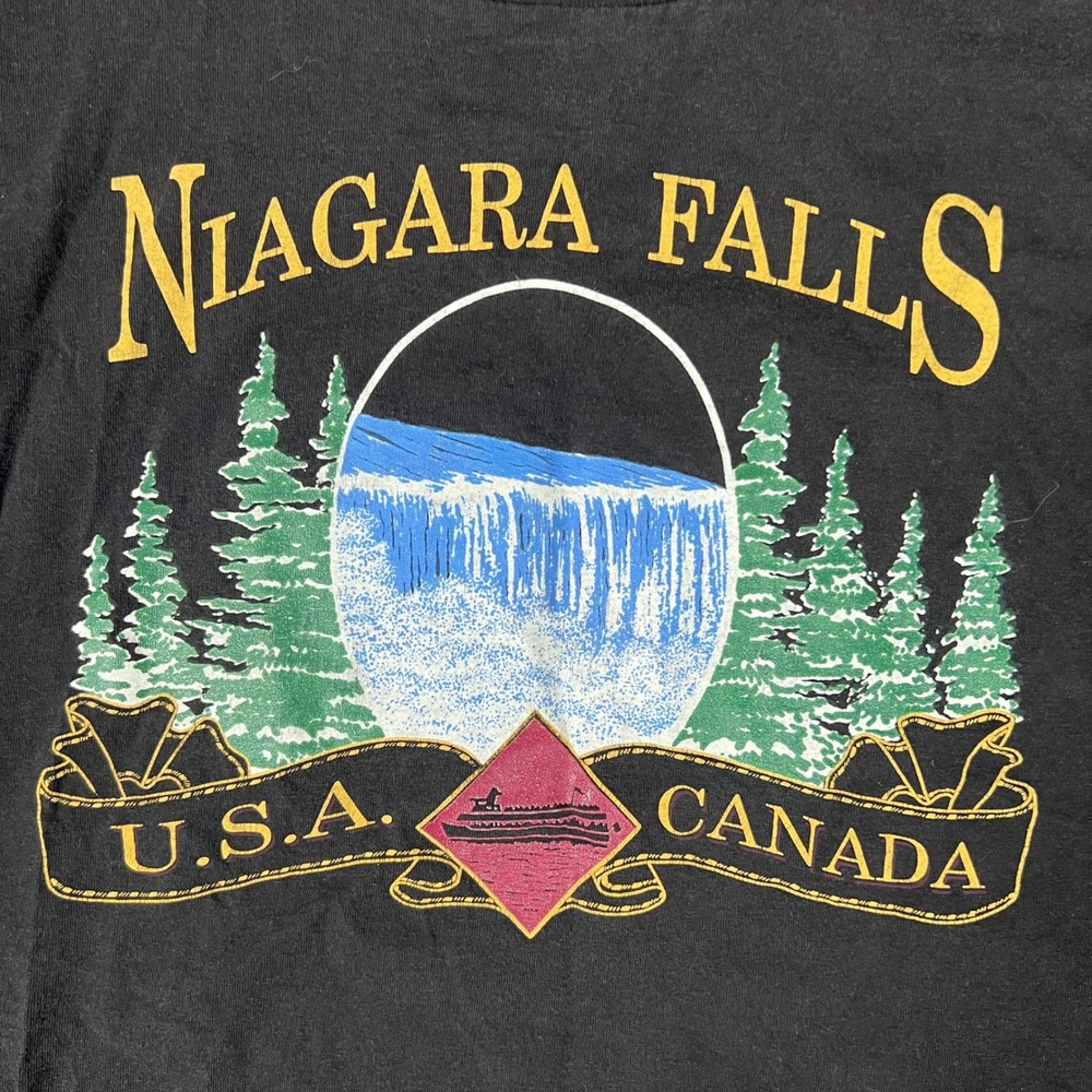 Vintage Niagara Falls Vacation T Shirt Men's XL Black Single Stitch Made in USA